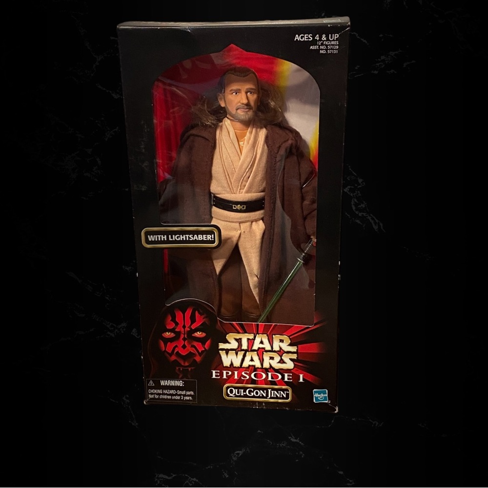 1998 Star Wars‎ Episode 1 Qui-Gon Jinn with Lightsaber 12” Figure